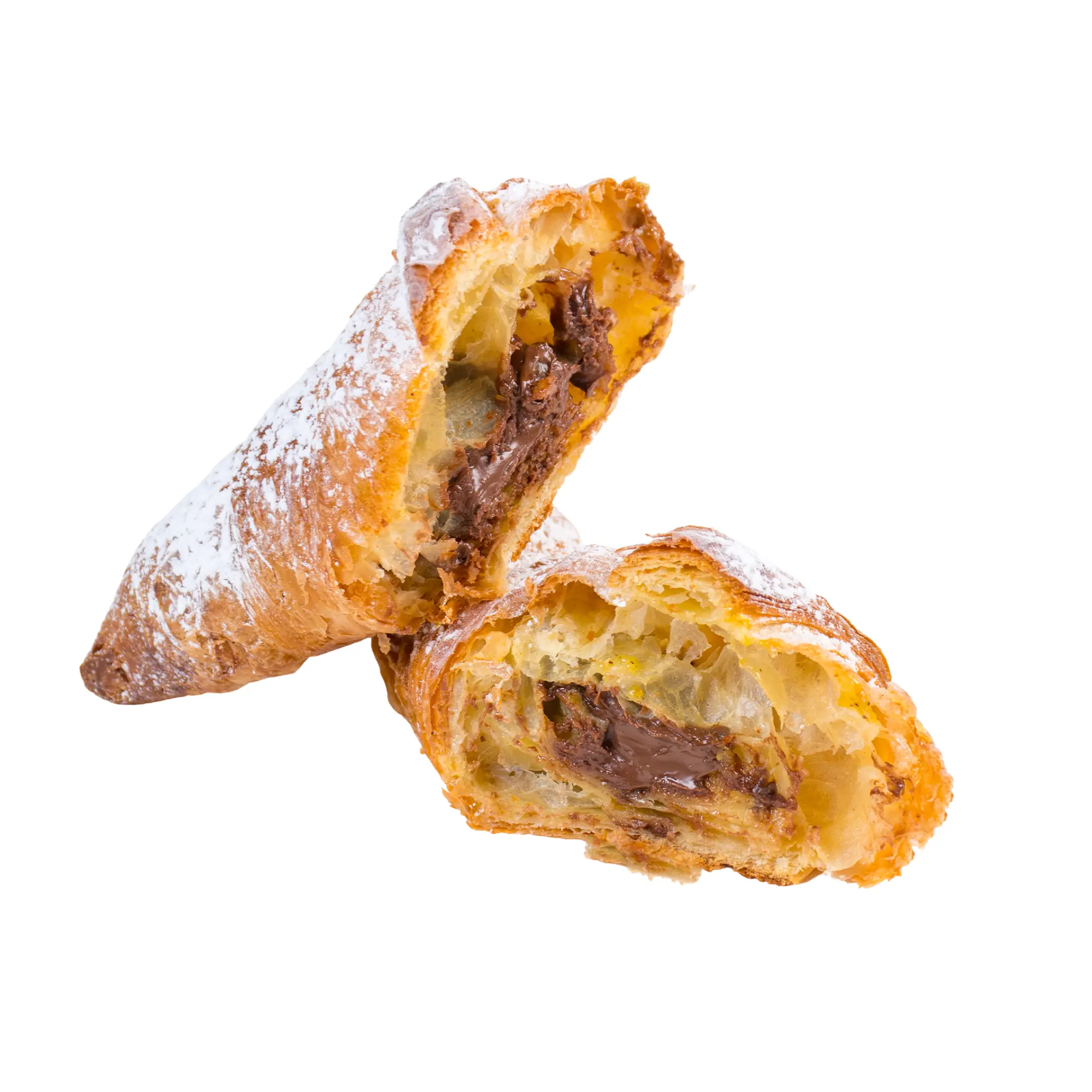 Croissant relleno de crema de avellana